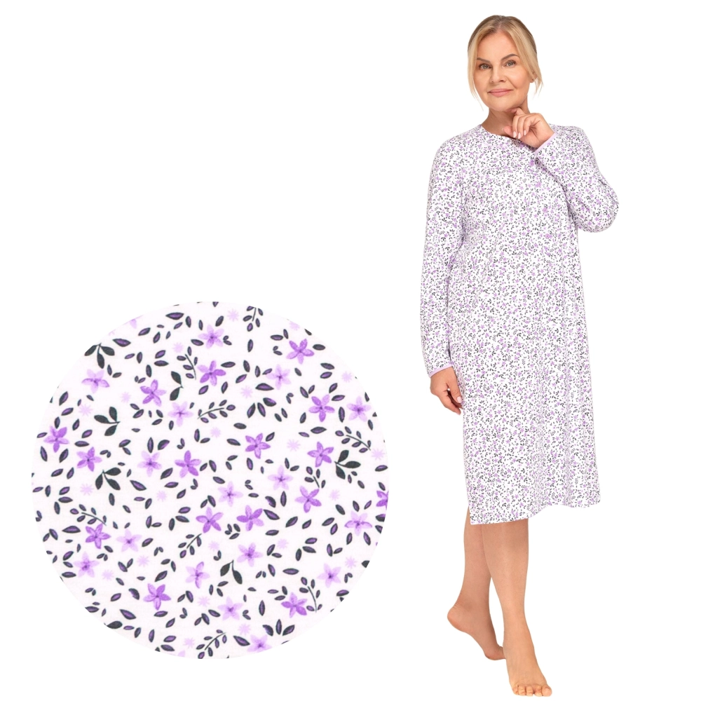 Koszula nocna damska z długim rękawem M-3XL