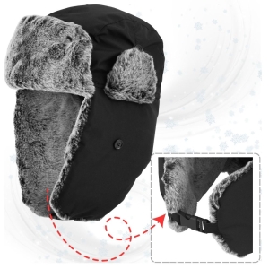 Ciepła czapka męska zimowa z nausznikami