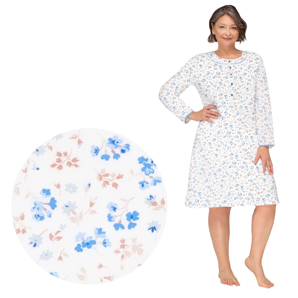 Koszula nocna damska z długim rękawem M-3XL