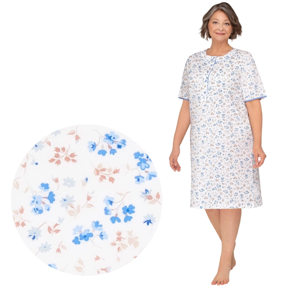 Koszula nocna damska z krótkim rękawem rękawem M-3XL