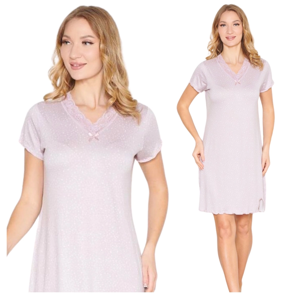 Koszula damska z krótkim rękawem wiskozowa M-XXL