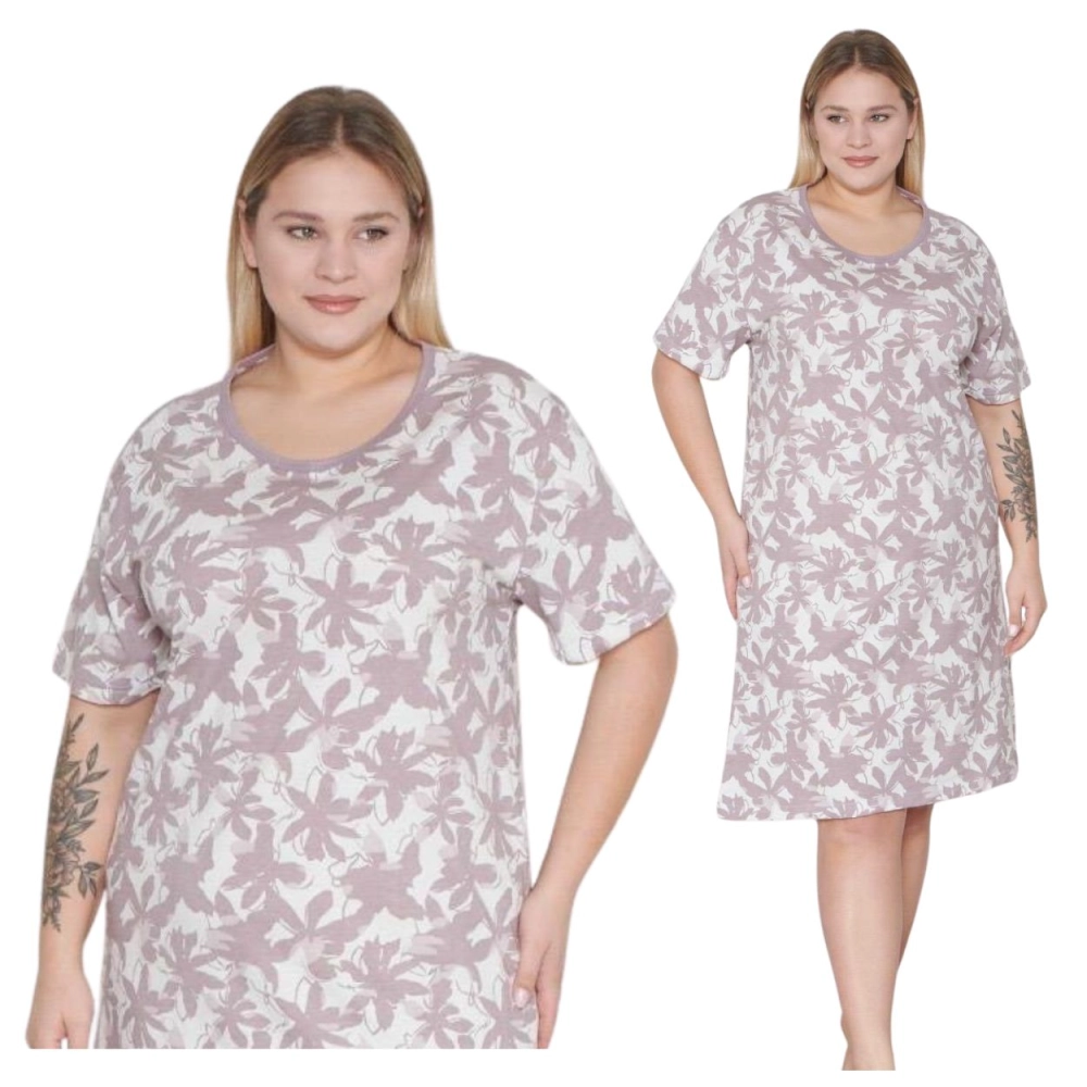 Koszula nocna damska bawełniana na krótki rękaw XL-4XL