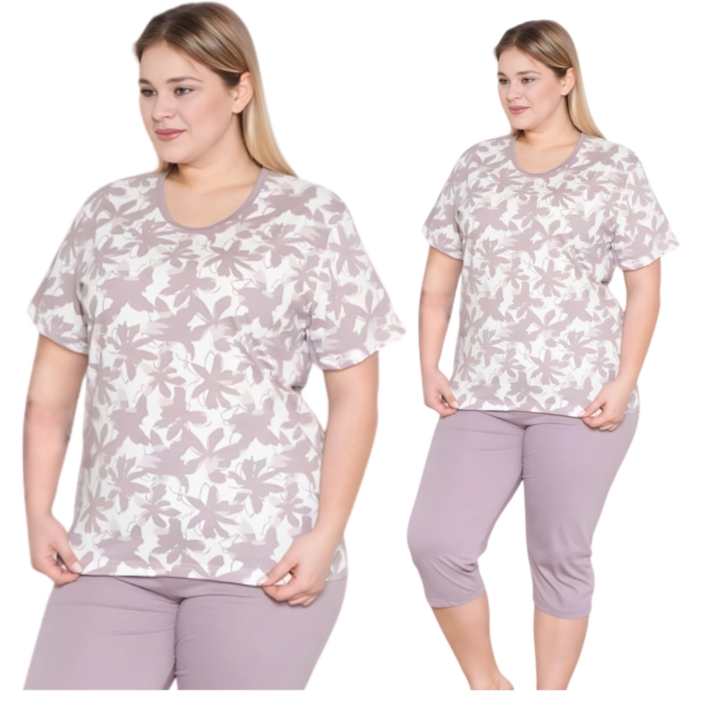 Piżama damska bawełniana krótki rękaw XL-4XL