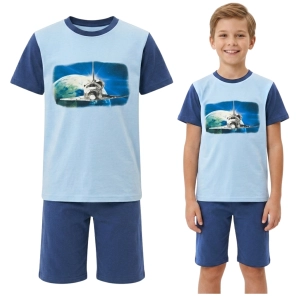 Piżama chłopięca na krótki rękaw RAKIETA  134-164