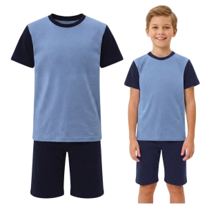 Piżama chłopięca na krótki rękaw dla alergików  146-176