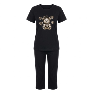 PIŻAMA DAMSKA MORELLA KRÓTKI RĘKAW SPODNIE 3/4 S-XXL