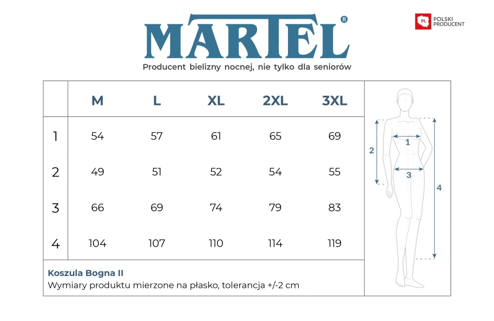 koszula nocna bogna tabela