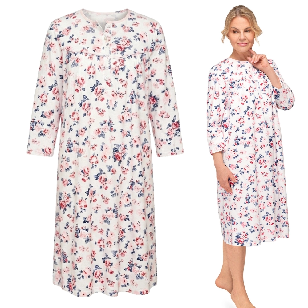 Koszula nocna damska z długim rękawem M-3XL