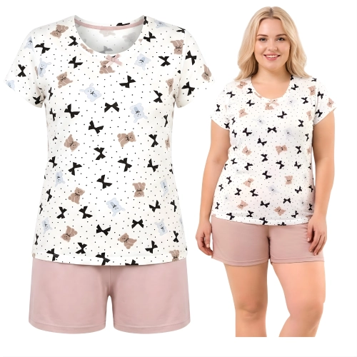 piżama damska plus size krótka letnia