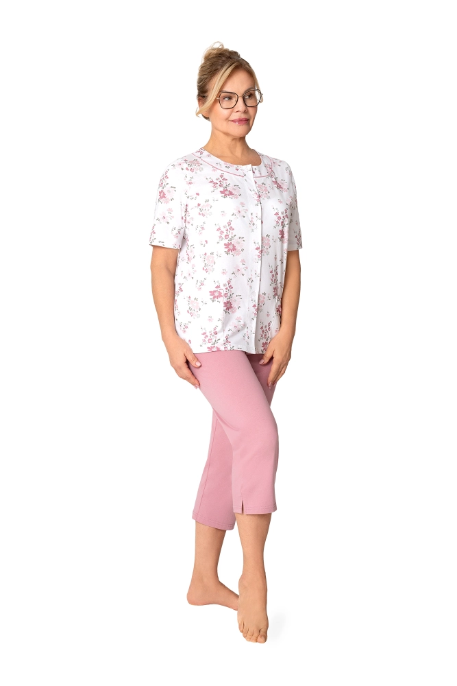 piżama damska bawełna 100% spodnie 3/4 duże rozmiary