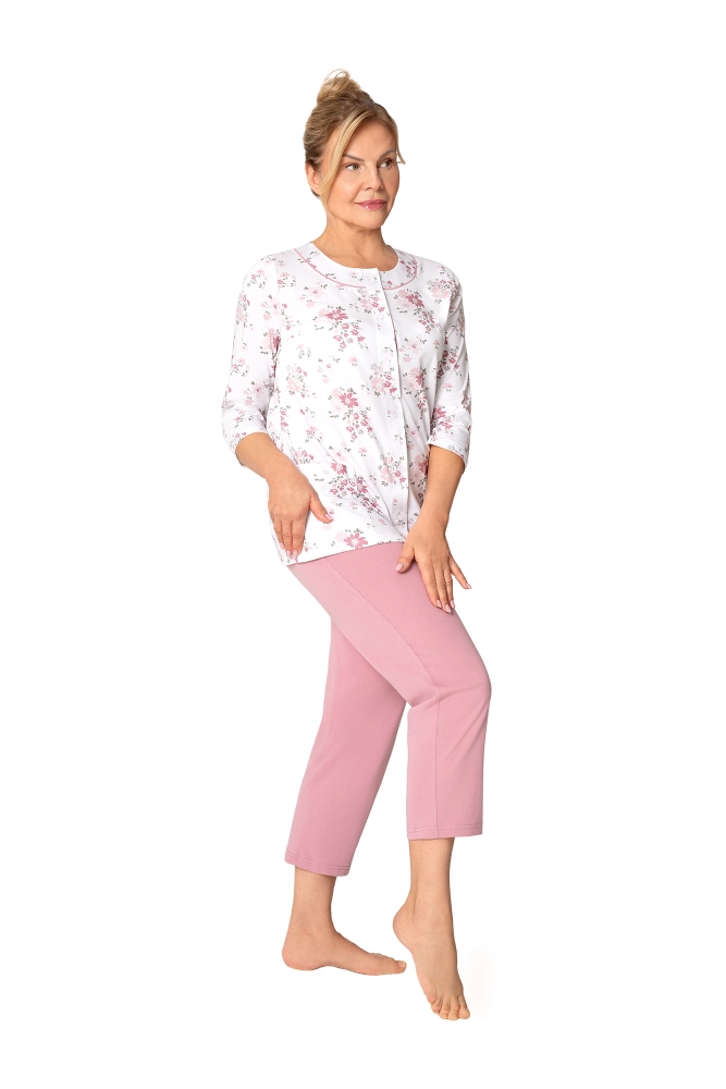 elegancka piżama damska długi rękaw