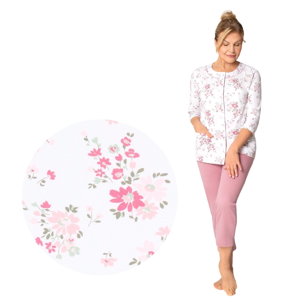 piżama damska rozpinana bawełniana