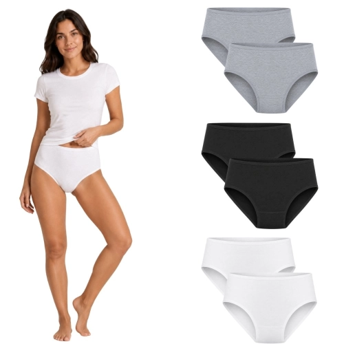 2-pack majtki figi damskie bawełniane z wysokim stanem S-3XL