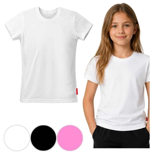 T-shirt dziewczęcy koszulka dla dziewczynki bawełniana 98-164