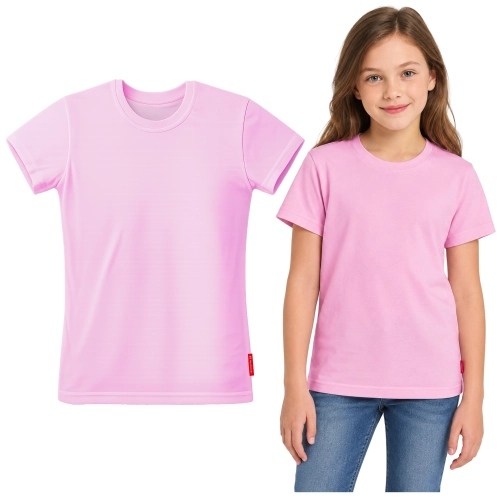 t-shirt dziewczęcy bawełniany różowy marcinkowski.jpg
