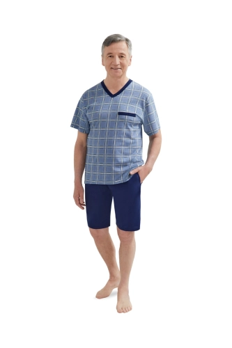Bawełniana piżama męska krótka M-4XL